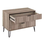Set comò moderno 2 pezzi | Verticale a 5 cassetti e orizzontale a 3 cassetti con ferramenta antiribaltamento
