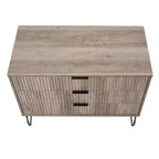 Set comò moderno 2 pezzi | Verticale a 5 cassetti e orizzontale a 3 cassetti con ferramenta antiribaltamento