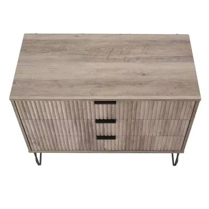Set comò moderno 2 pezzi | Verticale a 5 cassetti e orizzontale a 3 cassetti con ferramenta antiribaltamento