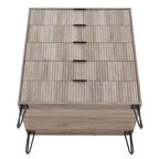 Set comò moderno 2 pezzi | Verticale a 5 cassetti e orizzontale a 3 cassetti con ferramenta antiribaltamento