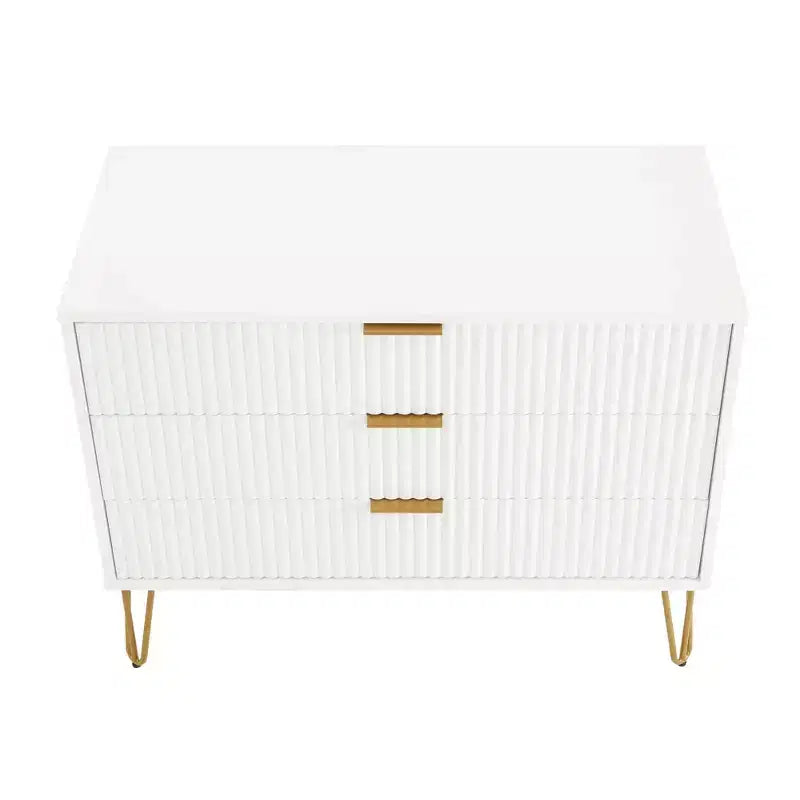 Set comò moderno 2 pezzi | Verticale a 5 cassetti e orizzontale a 3 cassetti con ferramenta antiribaltamento