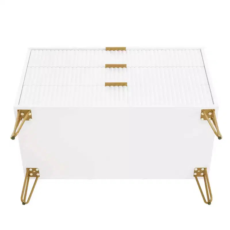 Set comò moderno 2 pezzi | Verticale a 5 cassetti e orizzontale a 3 cassetti con ferramenta antiribaltamento