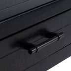 Tavolino da Caffè in Legno con 2 Cassetti e Ripiano Portaoggetti, Nero