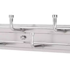 Portacinture e portasciarpe estraibile da 30,5 cm per armadio con 7 ganci | Cromo, accessori di montaggio inclusi