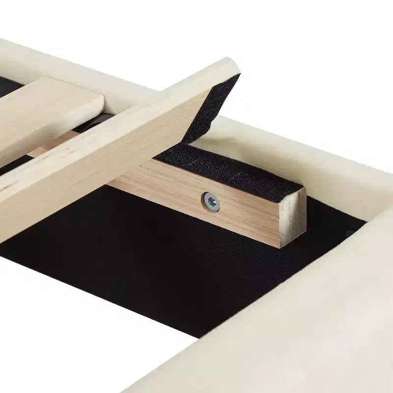 Letto a piattaforma singolo per bambini con testiera imbottita a forma di orecchie di coniglio