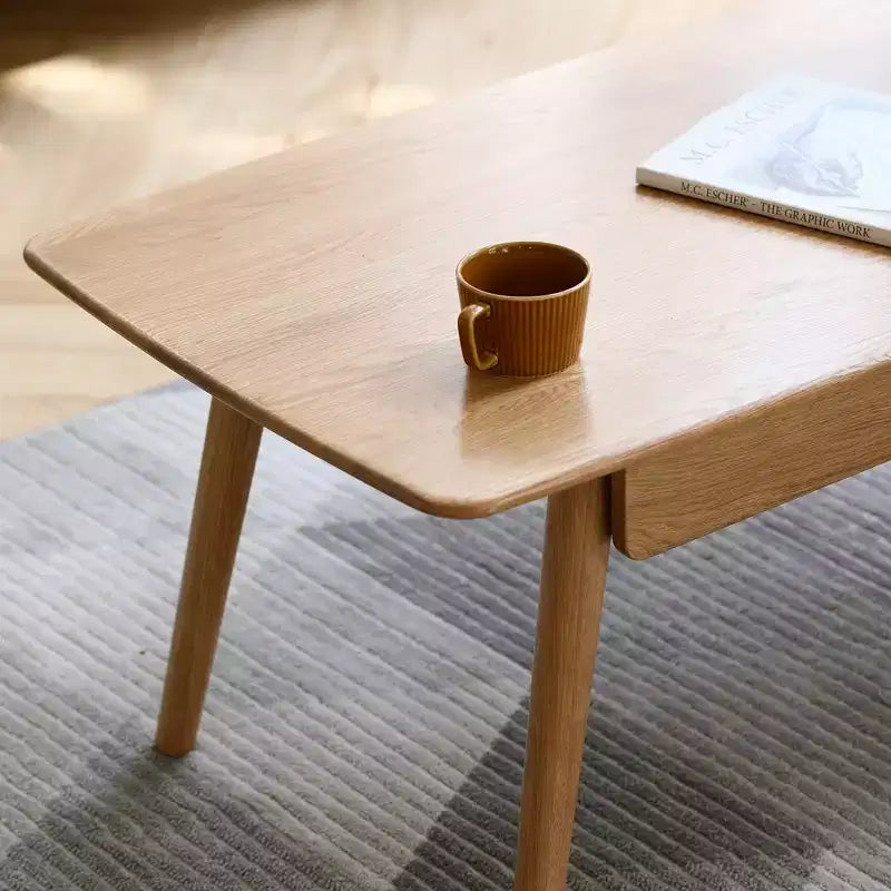 Tavolino da caffè con cassetti, Tavolino da salotto in legno, Tavolino basso con piano in legno massello, Scrivania da studio, Scrittoio per soggiorno, camera da letto, ingresso