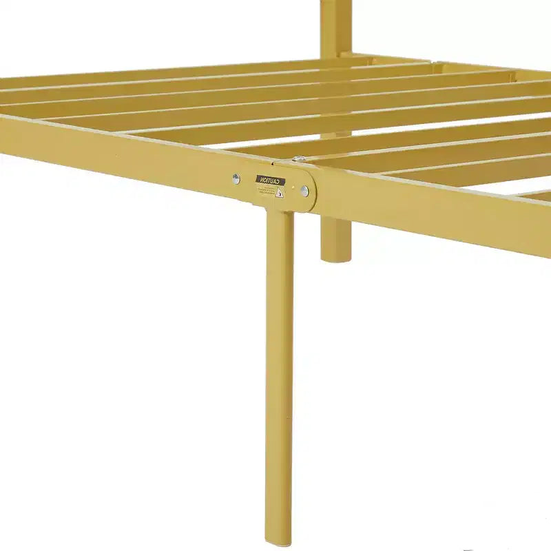Struttura letto in metallo a volute con testiera e pediera