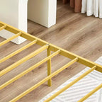 Struttura letto in metallo a volute con testiera e pediera