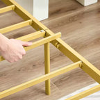 Struttura letto in metallo a volute con testiera e pediera