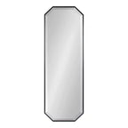 Specchio da parete a figura intera 16 x 48 pollici | Vetro smussato, con cornice, nero o oro