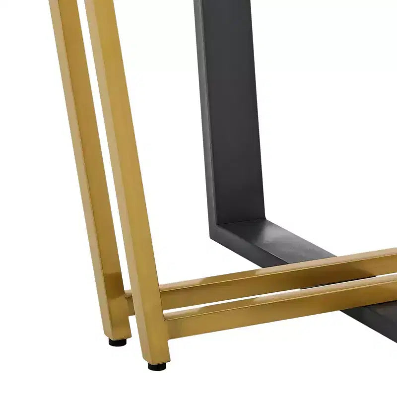 Tavolo da pranzo rotondo in vetro da 122 cm | Base in acciaio inossidabile spazzolato e ferro