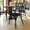 Flash Furniture Brooklyn Commercial Grade Solid Wood Stackable Dining Chair with Intricate Back Detail