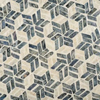 Tavolino d'appoggio con intarsi in capiz bianco e nero | Tavolino laterale a mosaico