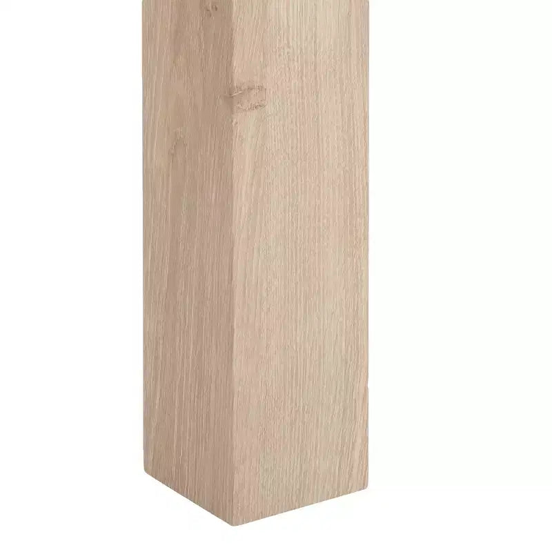 Tavolino Industriale | Impiallacciatura effetto cemento grigio chiaro e gambe in legno naturale