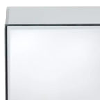 Tavolino d'appoggio quadrato a specchio color argento | Tavolino moderno ed elegante