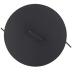 Tavolino Rotondo in Ferro Nero Opaco | Tavolino Moderno
