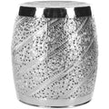 Liam Etched Stool - FOX4507 - Nickle - Safavieh Couture