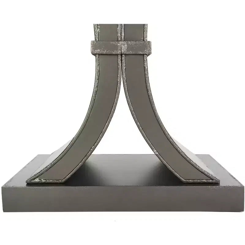 Console Glam con Gambe Curve in Legno di Abete Nero Decapato