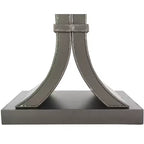 Console Glam con Gambe Curve in Legno di Abete Nero Decapato