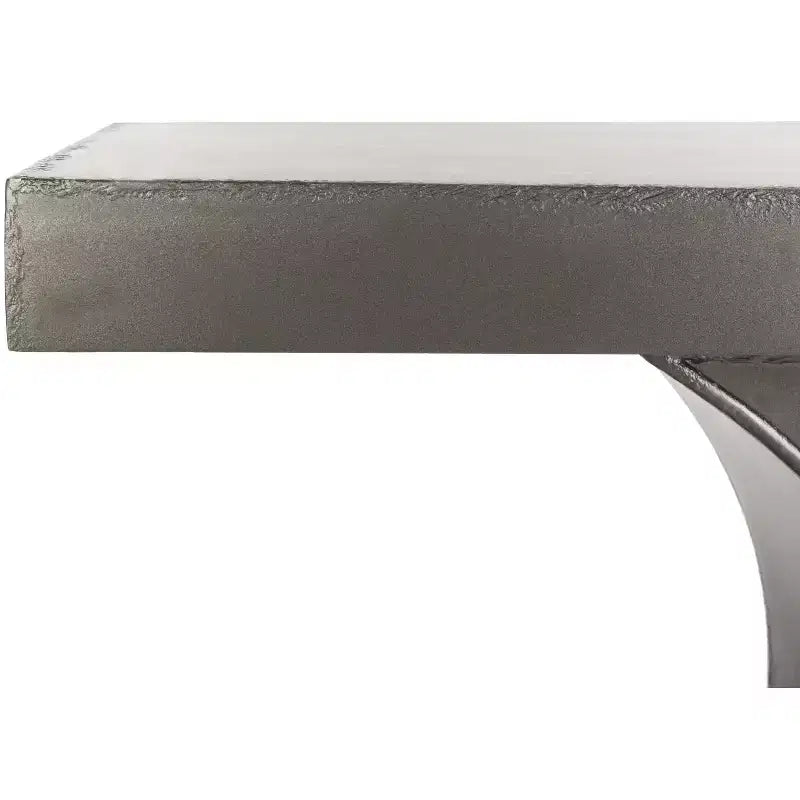 Console Glam con Gambe Curve in Legno di Abete Nero Decapato