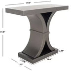 Console Glam con Gambe Curve in Legno di Abete Nero Decapato