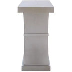 Console Glam con Gambe Curve in Legno di Abete Nero Decapato