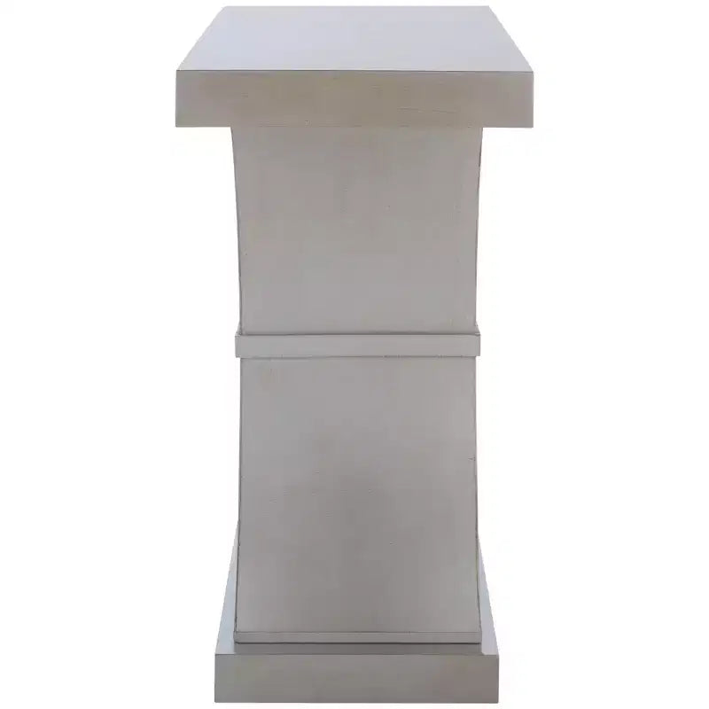Console Glam con Gambe Curve in Legno di Abete Nero Decapato