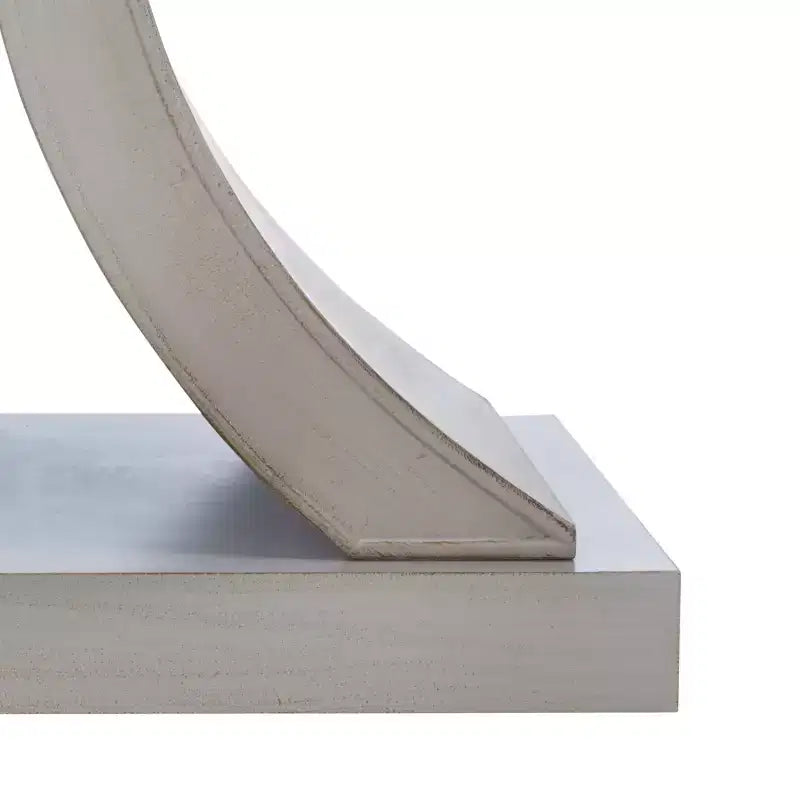 Console Glam con Gambe Curve in Legno di Abete Nero Decapato