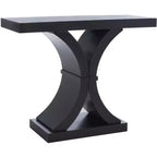 Console Glam con Gambe Curve in Legno di Abete Nero Decapato