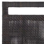 Sgabello da bancone imbottito in rattan con poggiapiedi | 35,5" legno massello