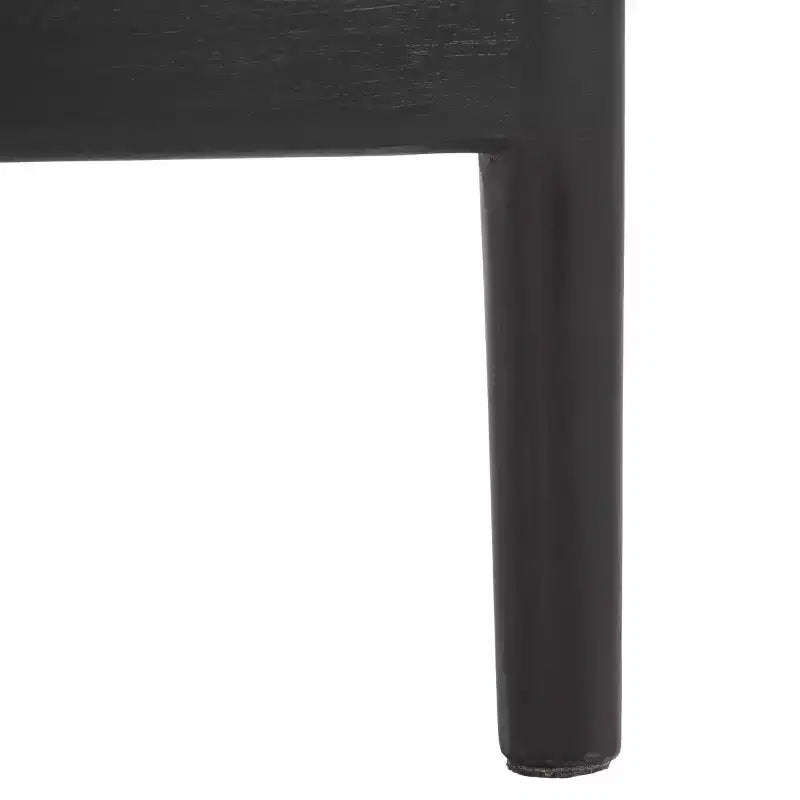 Sgabello da bancone imbottito in rattan con poggiapiedi | 35,5" legno massello