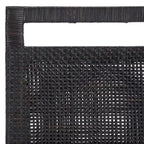 Sgabello da bancone imbottito in rattan con poggiapiedi | 35,5" legno massello