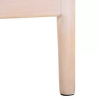 Sgabello da bancone imbottito in rattan con poggiapiedi | 35,5" legno massello