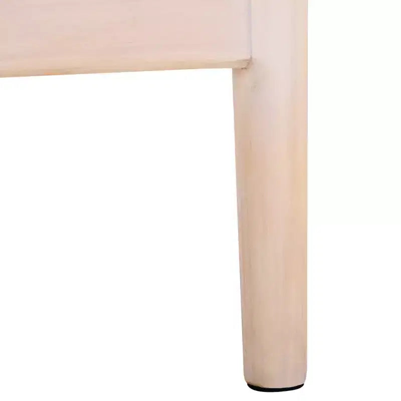 Sgabello da bancone imbottito in rattan con poggiapiedi | 35,5" legno massello