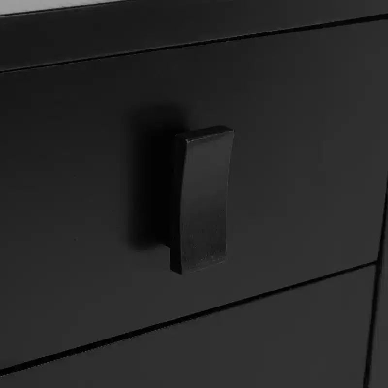 Cassettiera moderna a 3 cassetti con gambe affusolate | Legno e MDF, Nero/Tortora/Bianco
