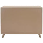Cassettiera moderna a 3 cassetti con gambe affusolate | Legno e MDF, Nero/Tortora/Bianco