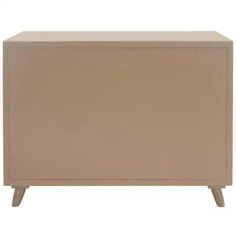 Cassettiera moderna a 3 cassetti con gambe affusolate | Legno e MDF, Nero/Tortora/Bianco