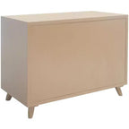 Cassettiera moderna a 3 cassetti con gambe affusolate | Legno e MDF, Nero/Tortora/Bianco