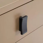 Cassettiera moderna a 3 cassetti con gambe affusolate | Legno e MDF, Nero/Tortora/Bianco