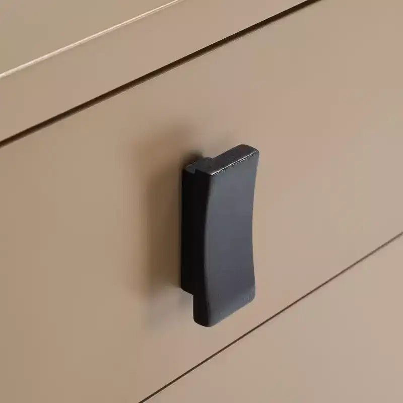 Cassettiera moderna a 3 cassetti con gambe affusolate | Legno e MDF, Nero/Tortora/Bianco
