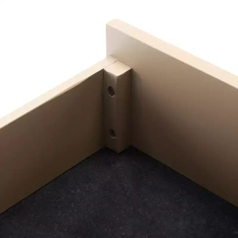 Cassettiera moderna a 3 cassetti con gambe affusolate | Legno e MDF, Nero/Tortora/Bianco