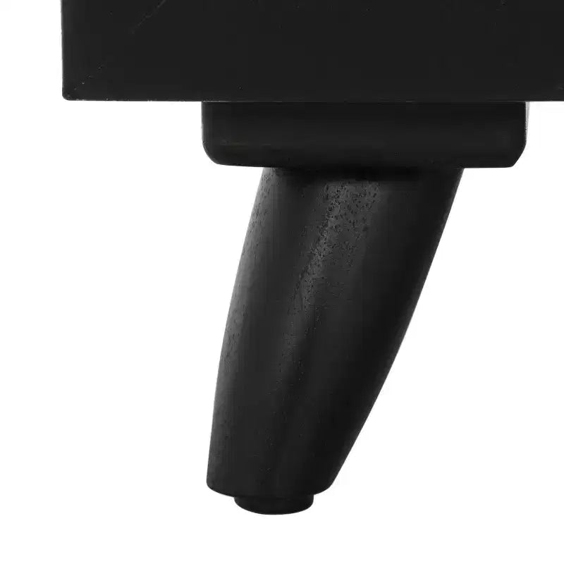 Cassettiera moderna a 3 cassetti con gambe affusolate | Legno e MDF, Nero/Tortora/Bianco