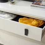 Cassettiera moderna a 3 cassetti con gambe affusolate | Legno e MDF, Nero/Tortora/Bianco