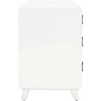Cassettiera moderna a 3 cassetti con gambe affusolate | Legno e MDF, Nero/Tortora/Bianco