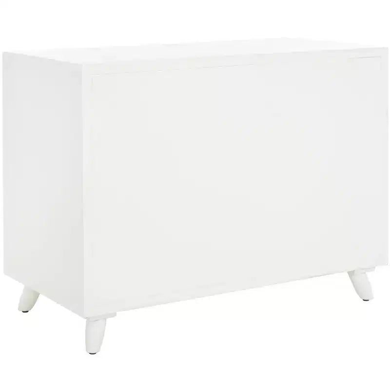 Cassettiera moderna a 3 cassetti con gambe affusolate | Legno e MDF, Nero/Tortora/Bianco