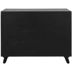 Cassettiera moderna a 3 cassetti con gambe affusolate | Legno e MDF, Nero/Tortora/Bianco