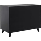 Cassettiera moderna a 3 cassetti con gambe affusolate | Legno e MDF, Nero/Tortora/Bianco