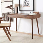 Scrivania 2 cassetti | Legno e MDF, Stile Classico, Nero/Marrone/Bianco anticato