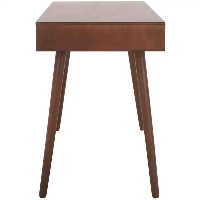 Scrivania 2 cassetti | Legno e MDF, Stile Classico, Nero/Marrone/Bianco anticato
