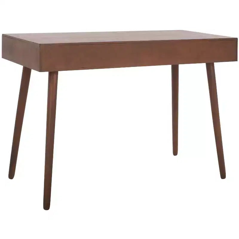 Scrivania 2 cassetti | Legno e MDF, Stile Classico, Nero/Marrone/Bianco anticato